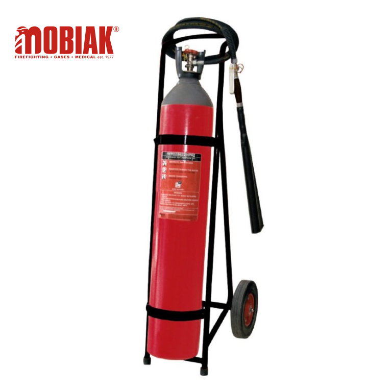 Trolley 30kg CO₂ Fire Extinguisher – Mobiak